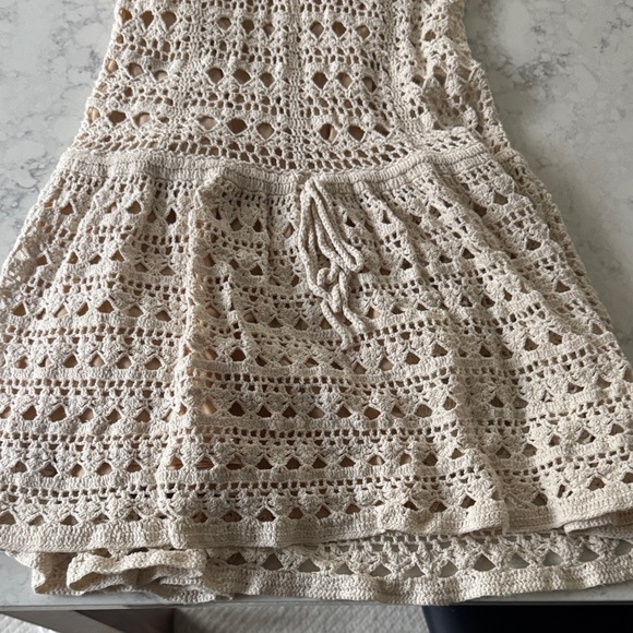 Vintage Vince Cream Crochet Mini Dress - Picture 4 of 5